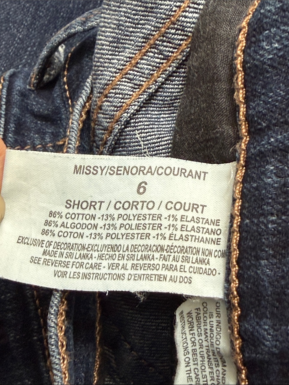 Gloria Vanderbilt Amanda Dark Blue Straight Jeans - Picture 7 of 7